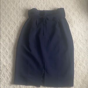 WHBM Navy Paperbag Skirt Size 10 perfect condition